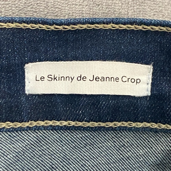Frame Le Skinny De Jeanne Ripped Crop Skinny Jeans, Size 32  Blue New With Tags - Picture 10 of 14